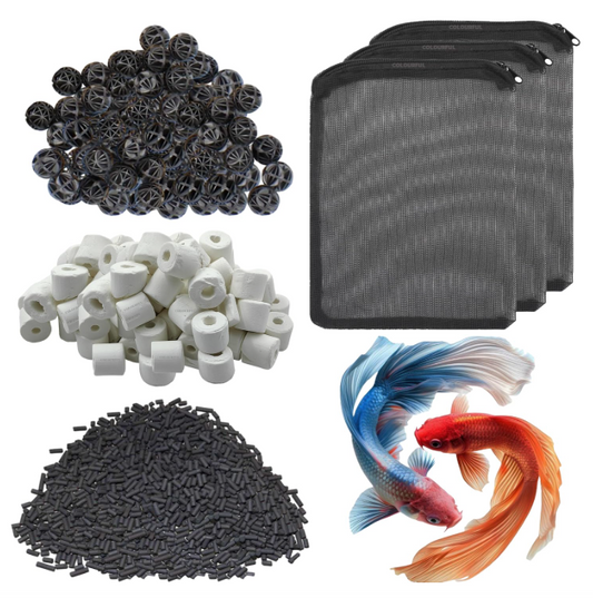 Combo Filter media CARBON WHITE CERAMIC & Zip Bags