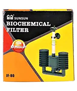SUNSUN JF-80 Aquarium Filter, Biochemical Bio Sponge with air Pump Betta Fry Fish Tank Water Fall Double Foam Sponge Filters - FreshWaterAquatica.com