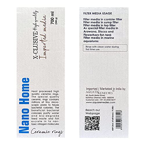 Aquatic Remedies Neno Home Filter Media for Fresh and Salt Water Aquarium, 700ml (Pack of 2) - FreshWaterAquatica.com