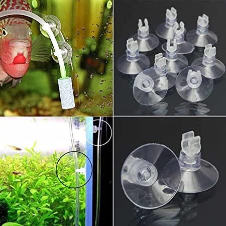 TransparentAirline Oxygen Tube Suction Cup Holder for Aquarium Fish Tank (Model B) (Pack of 10) - FreshWaterAquatica.com