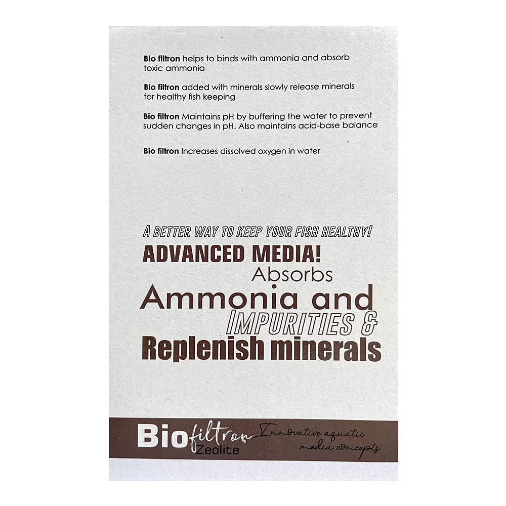 Aquatic Remedies Bio filtron Zeolite Filter Media for Fresh and Salt Water Aquarium, 650ml (Pack of 1) - FreshWaterAquatica.com
