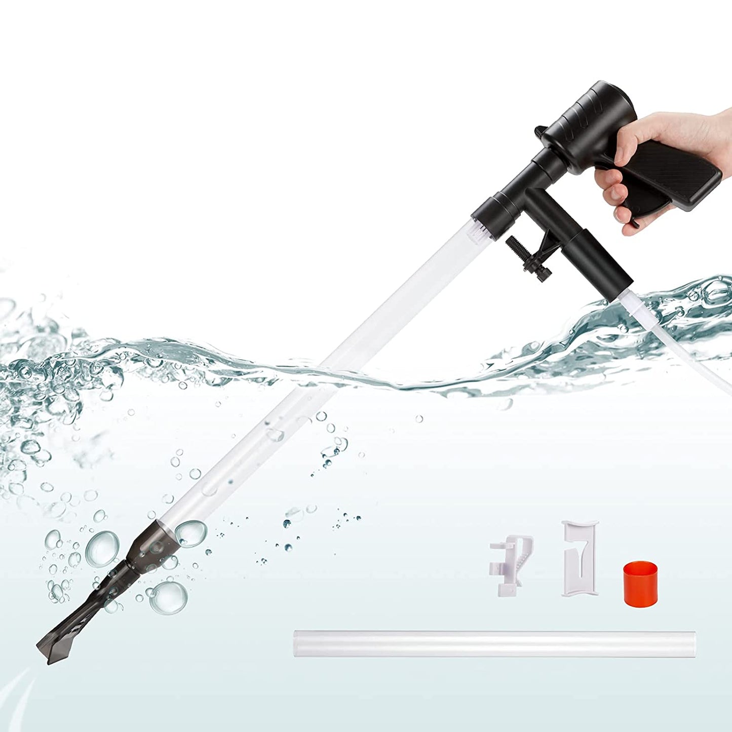 Aquarium Gravel Cleaner Kit Quick Water Changer with Air-Pressing Button Fish Tank Sand Cleaner Aquarium Siphon Vacuum Cleaner with Water Hose Controller - FreshWaterAquatica.com