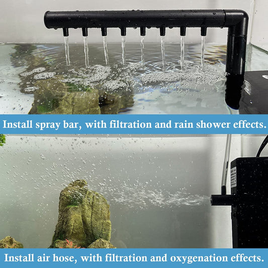 Aquarium Filter Fish Tank Filter, Power Waterfall Pump, Wall Mounted Fish Tank Filtration - FreshWaterAquatica.com