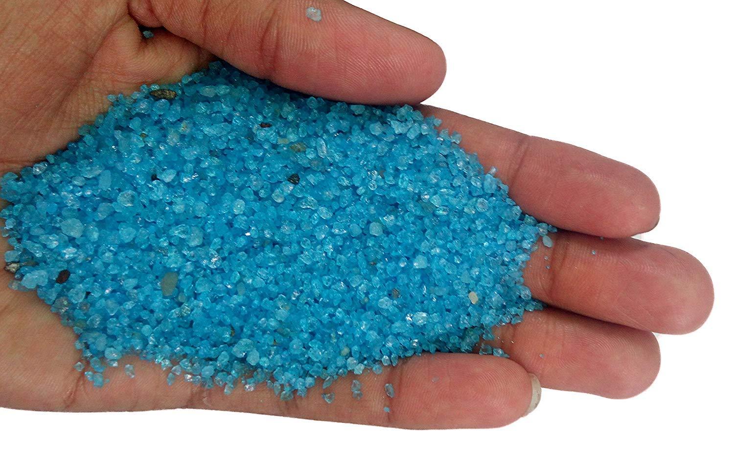 Sugar Size Crystal Sand for Home and Garden Decor, Aquarium Substrate (Cerulean Blue, 2.5 Kg) - FreshWaterAquatica.com