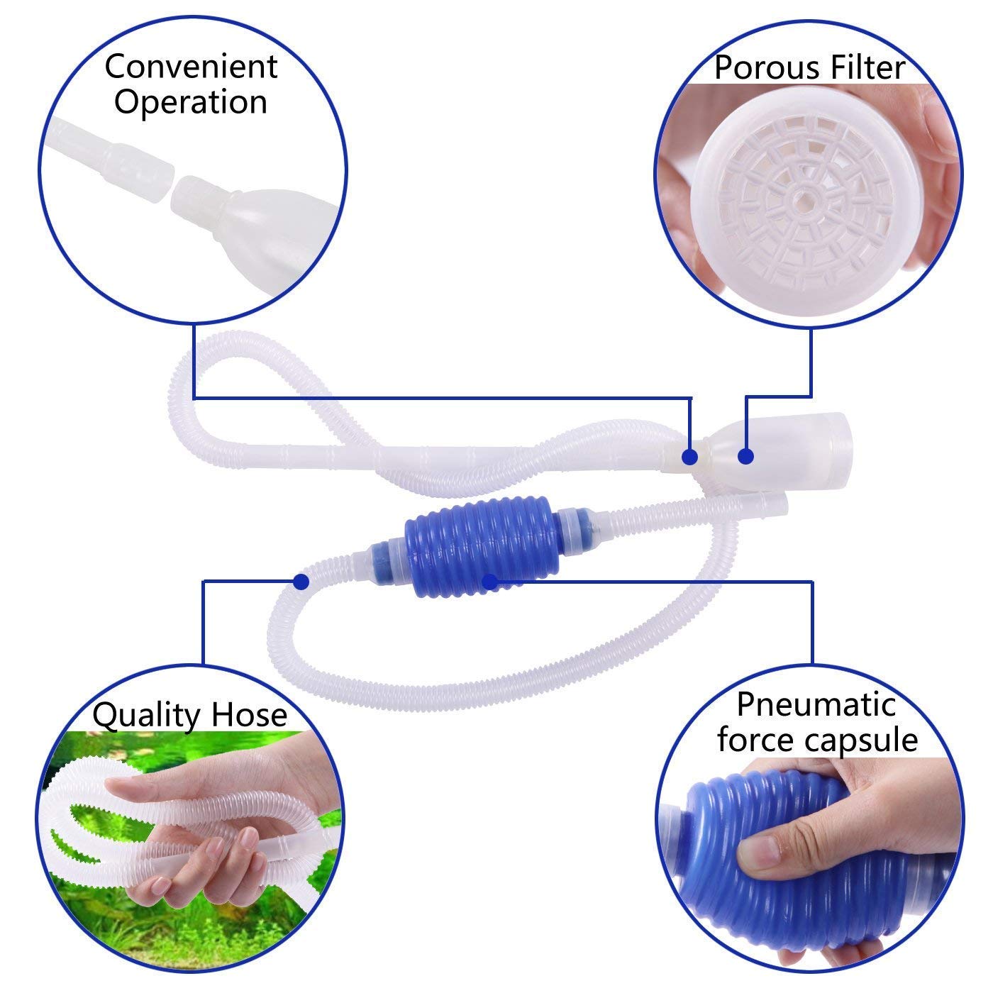 Aquarium Water Changer Siphon Pipe for Aquarium 1.7 Meter, 1 Piece - FreshWaterAquatica.com