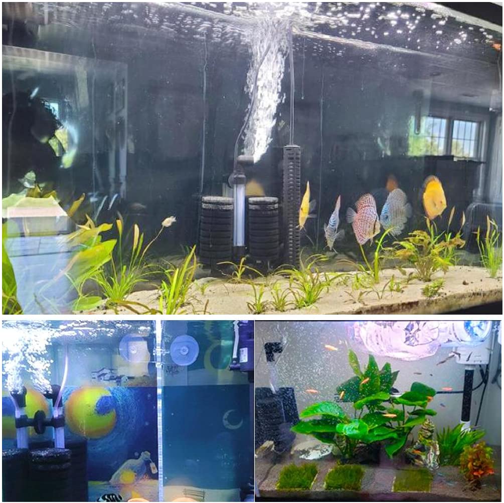 Aquarium Filter Sponge, Aquarium bio Sponge Filter, Biochemical Filter Double Sponge for Fish Tank with 1m Tube(Air Pump not Included) - FreshWaterAquatica.com