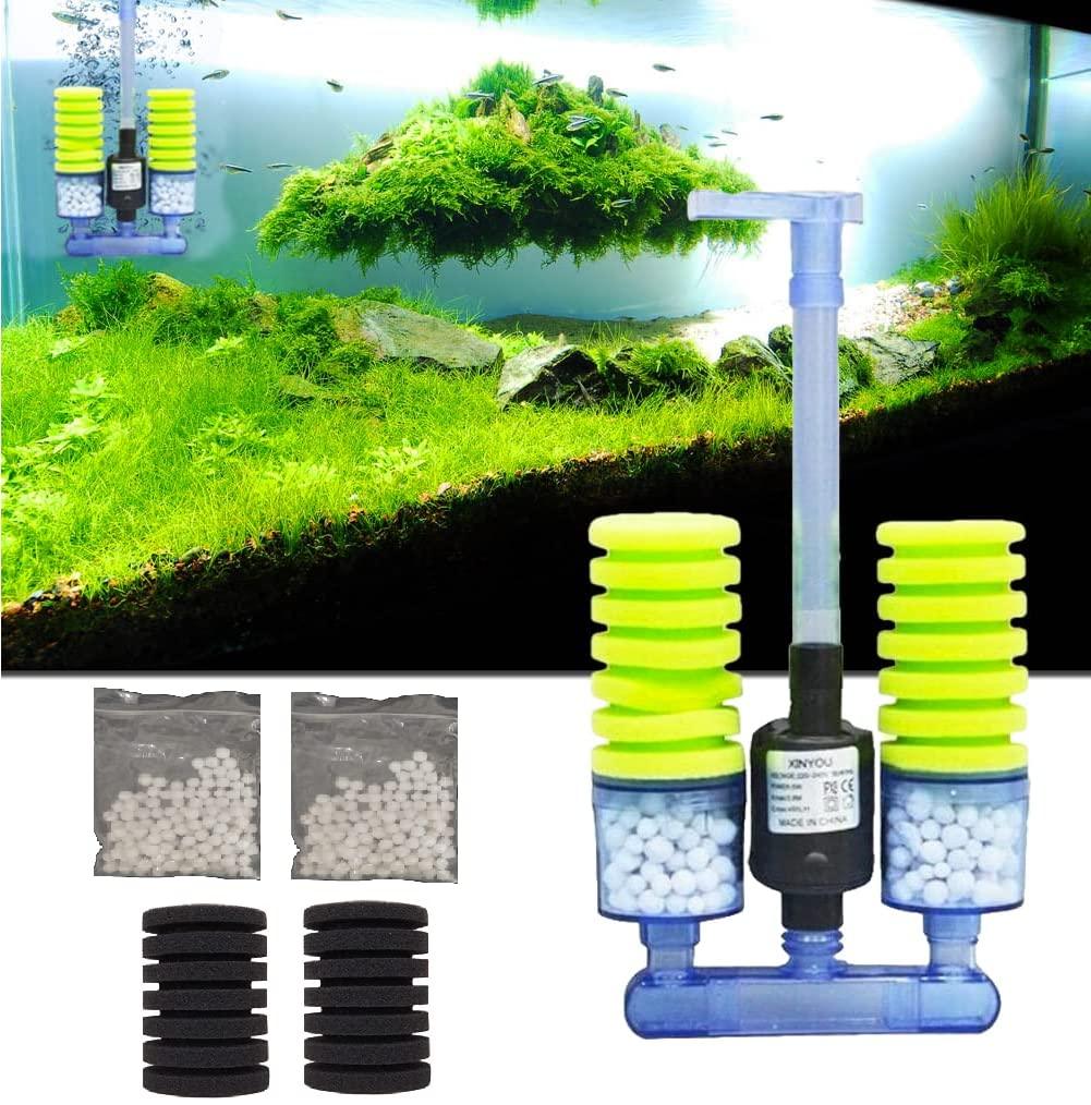 Sponge for Aquarium Fish Tank Aquarium bio Filter Sponge,Double Sponge Filters for Aquarium,Biochemical Sponge Filter - FreshWaterAquatica.com