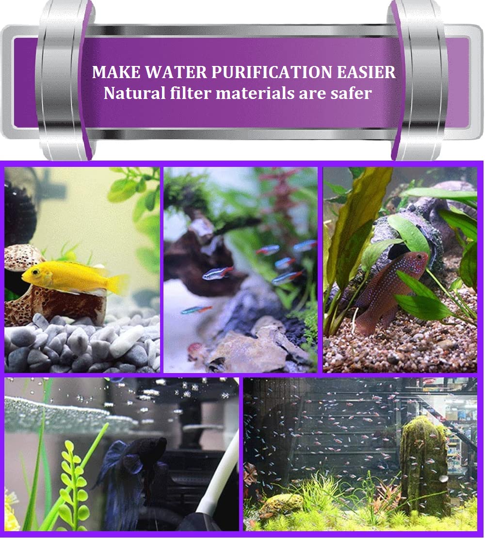 Aquarium Filter Media, 250G Ceramic Rings, Activated Carbon, 10Pcs Bio Balls and bio Media Aquarium Sponge Filter for Fish Tank. - FreshWaterAquatica.com