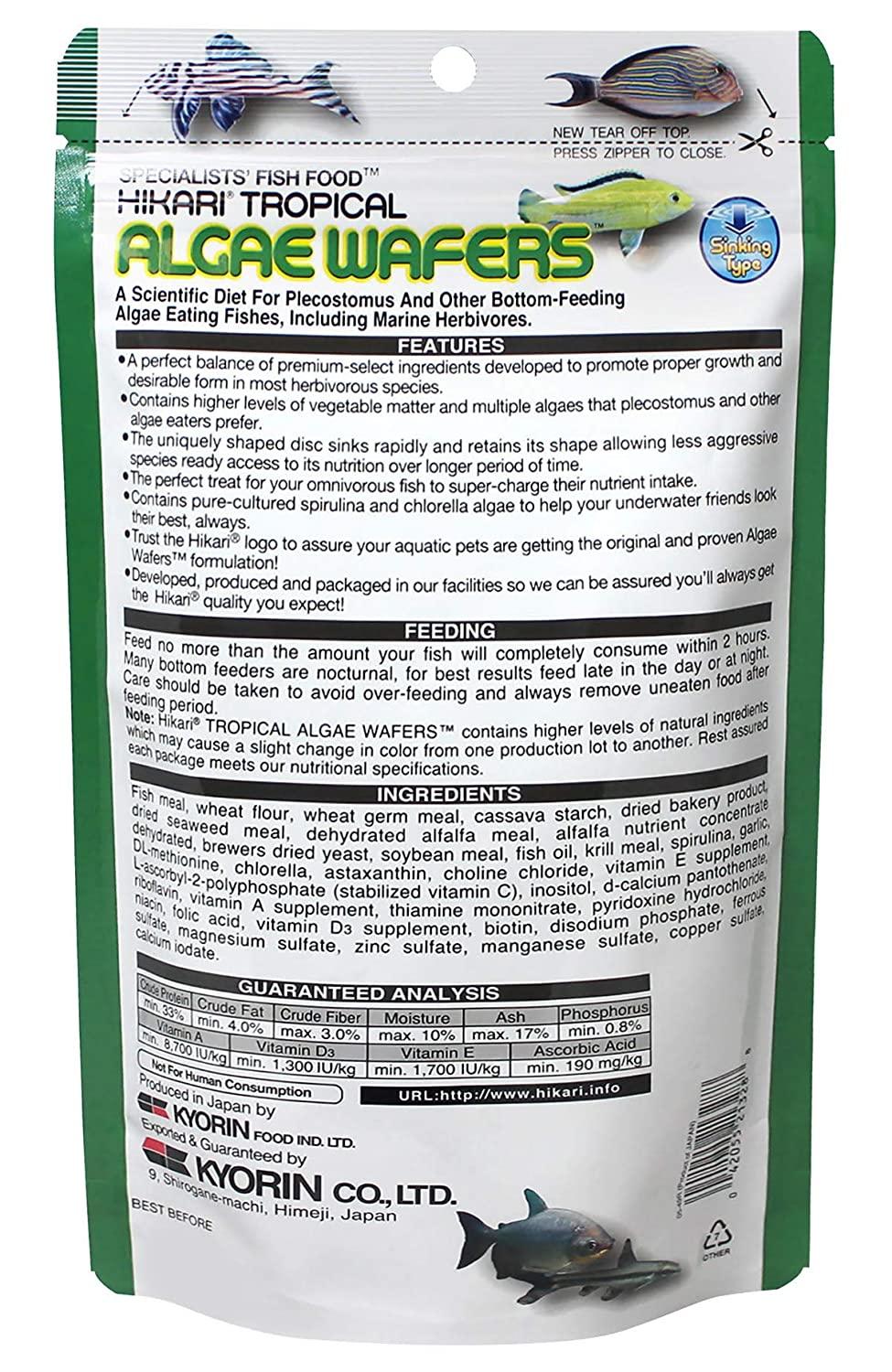 Tropical Sinking Algae Wafers, 40g - FreshWaterAquatica.com