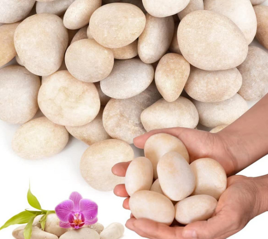 Maxy cream white Pebbles