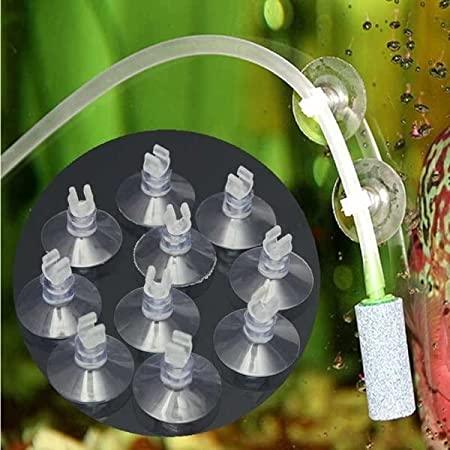 TransparentAirline Oxygen Tube Suction Cup Holder for Aquarium Fish Tank (Model B) (Pack of 10) - FreshWaterAquatica.com