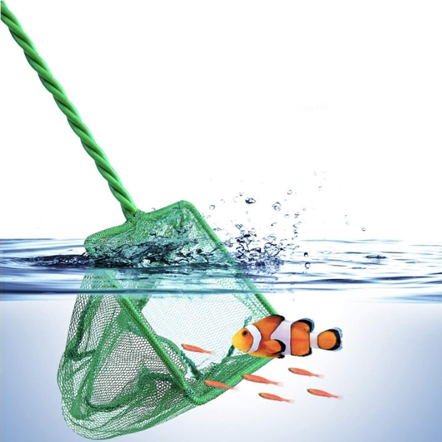 Quick Fish Catching Nets with Long Handle Aquarium Accessories for Fish Tank Water Tank(Set of 2) Quick Fish Catching Nets with Long Handle Aquarium Accessories for Fish Tank Water Tank(Set of 2)