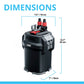 Fluval 107 Performance Canister Filter, up to 30 US Gal (130 L) - FreshWaterAquatica.com